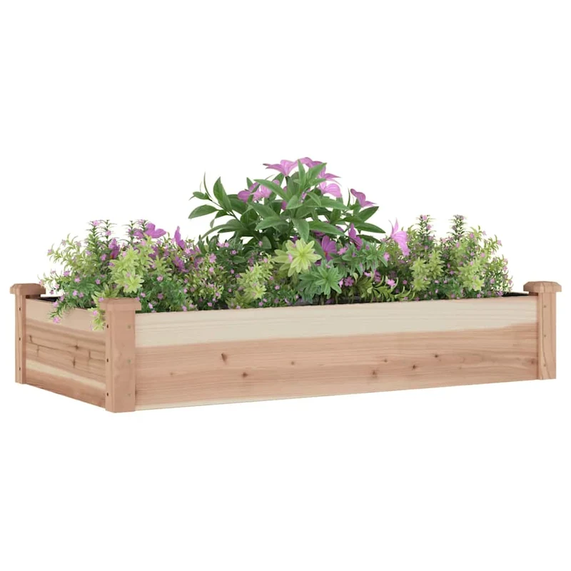 Jardinera Arriate Con Forro Madera Maciza Abeto 120x60x25 Cm