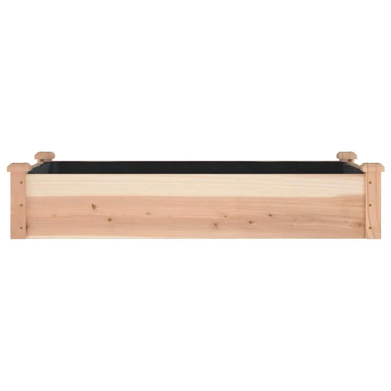 Jardinera Arriate Con Forro Madera Maciza Abeto 120x60x25 Cm