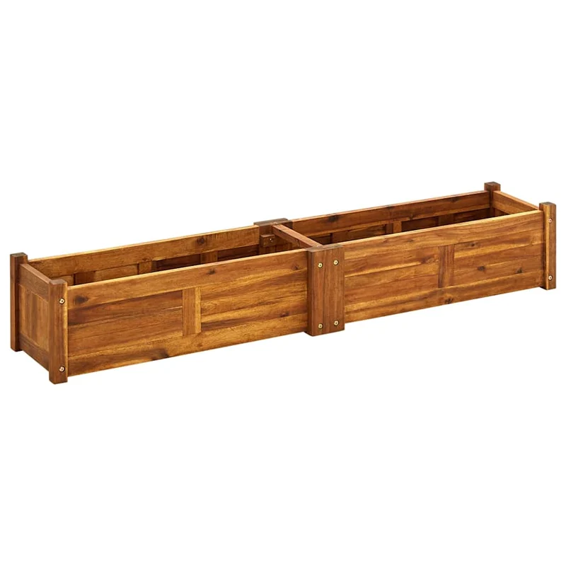 Arriate De Jardín De Madera De Acacia 150x30x25 Cm