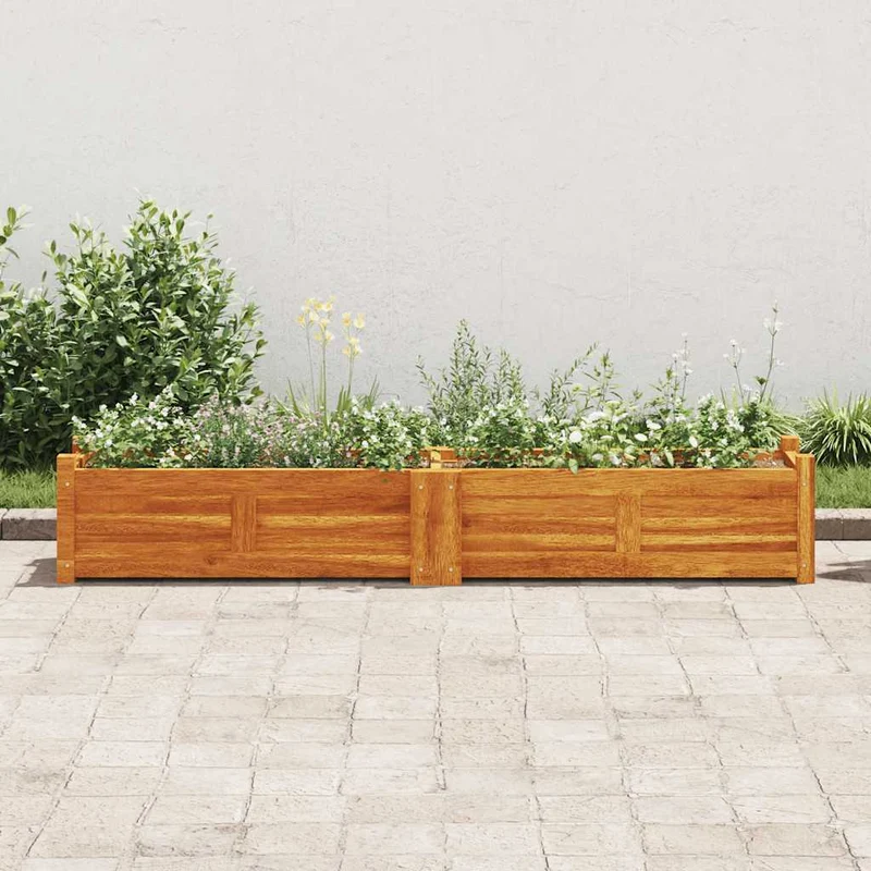 Arriate De Jardín De Madera De Acacia 150x30x25 Cm