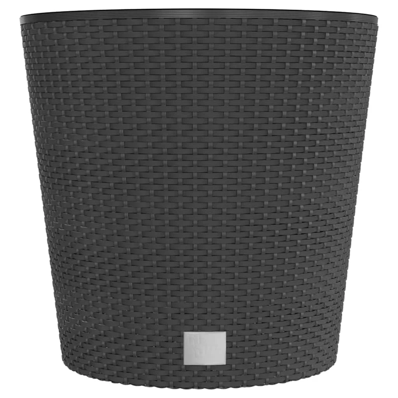 Macetero Interior Extraíble Pp Ratán Gris Antracita 35/37,5 L