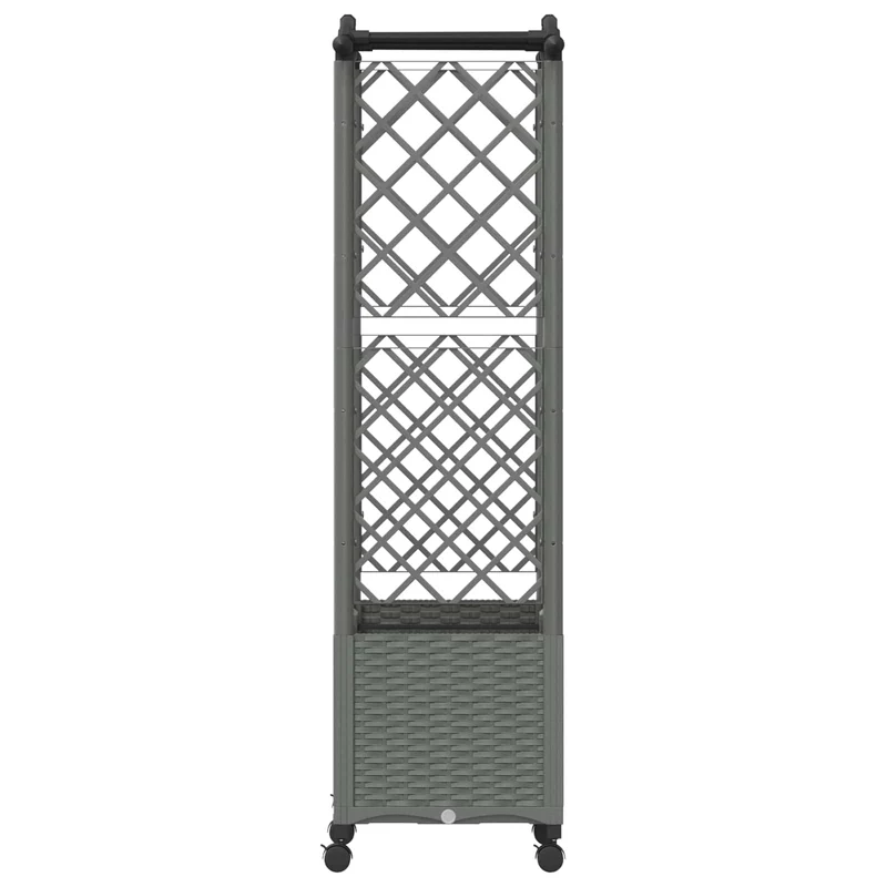 Cama Elevada Con Trellis Y Techo Gris Claro 125 X 40 X 144 Cm