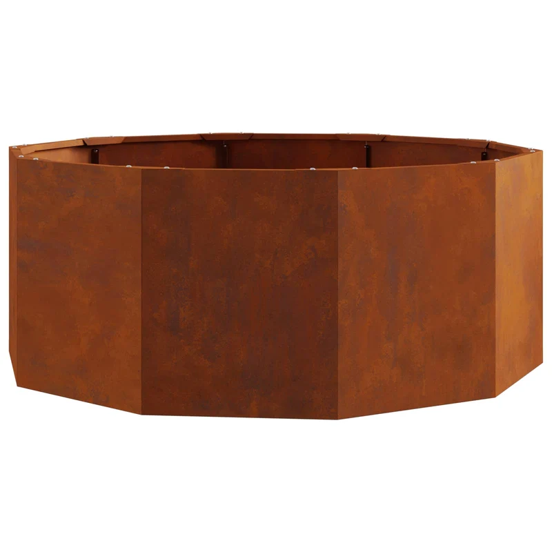 Jardinera Oxidado 90 X 90 X 35 Cm Acero Autopatinable