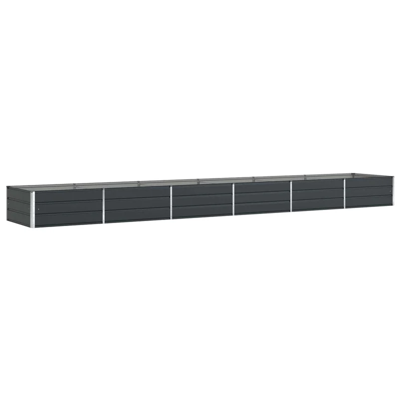 Jardinera Gris Antracita 580 X 100 X 45 Cm Acero Galvanizado