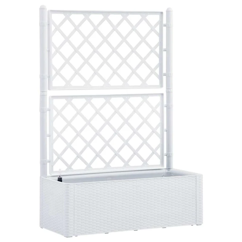 Arriate Con Enrejado Y Sistema De Riego Automático Blanco