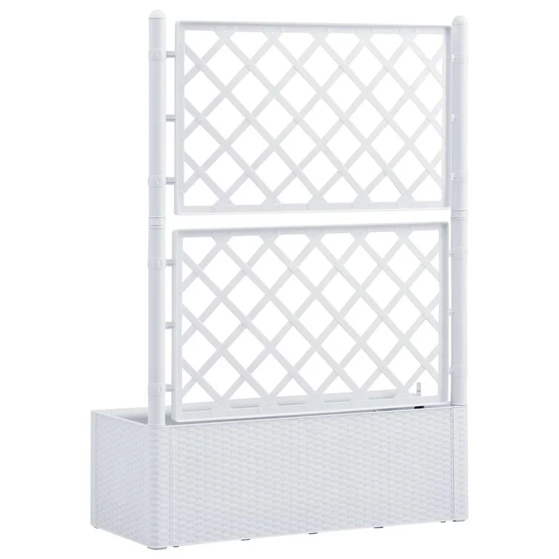 Arriate Con Enrejado Y Sistema De Riego Automático Blanco