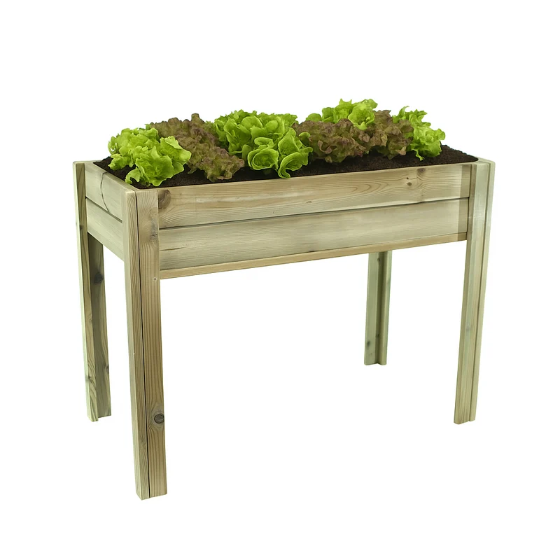 Mesa De Cultivo Nika Madera Rectangular 100x50x74 Cm - Vidahuerto.