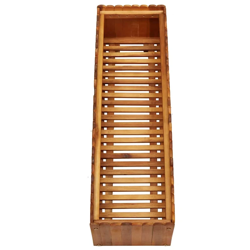 Arriate De Madera Maciza De Acacia 100x30x25 Cm
