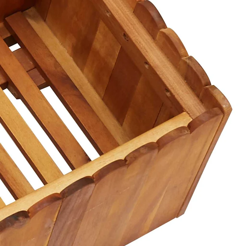 Arriate De Madera Maciza De Acacia 100x30x25 Cm