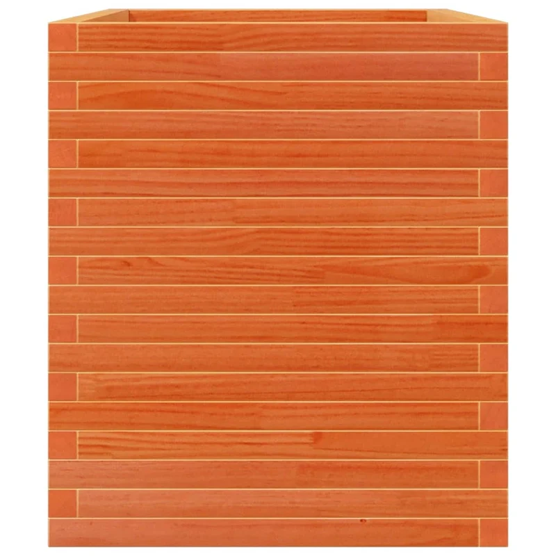 Jardinera Madera Maciza De Pino Marrón Cera 90x60x68,5 Cm