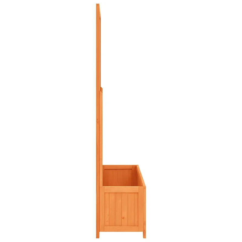 Jardinera Con Enrejado Marrón 70x30x135 Cm Madera Maciza De Abeto