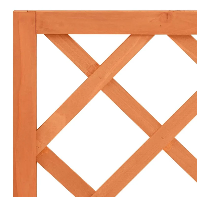 Jardinera Con Enrejado Marrón 70x30x135 Cm Madera Maciza De Abeto