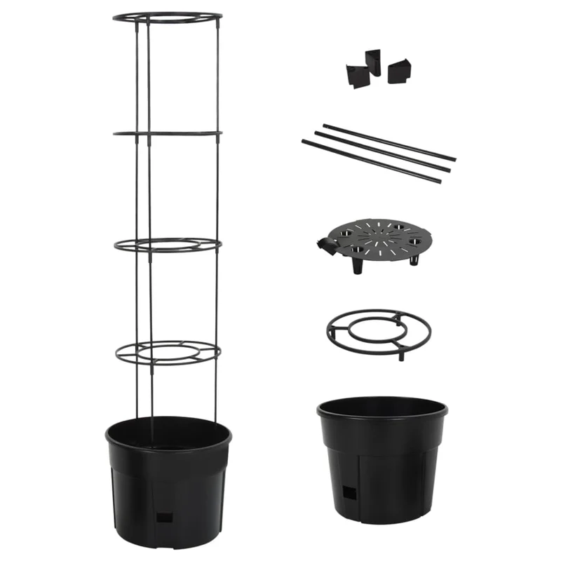 Macetero Para Tomates Polipropileno Gris Antracita Ø39x150 Cm
