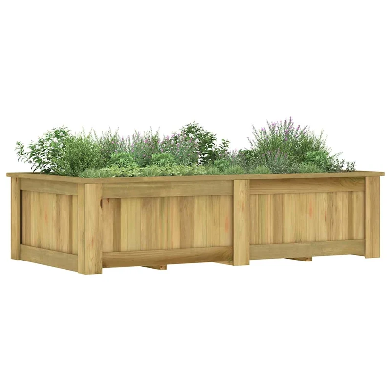 Arriate De Madera De Pino Impregnada 196x100x50 Cm