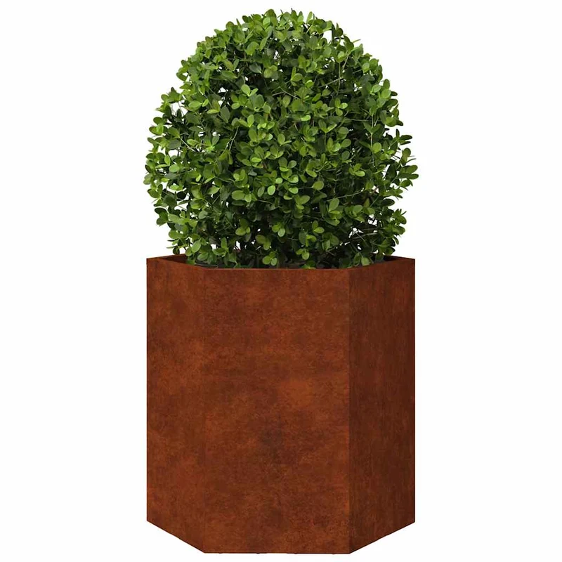 Jardineras Hexagonales 46x40x45 Cm Acero Desgastado