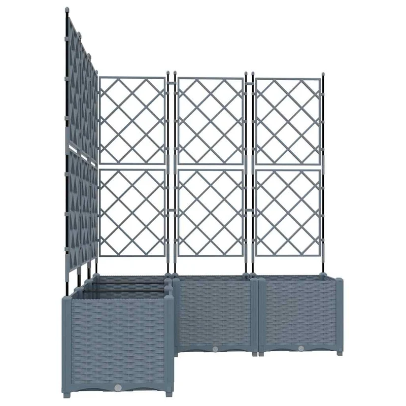 Macetero De Jardín 5 Uds. Gris Claro 120 X 120 X 143 Cm Pp