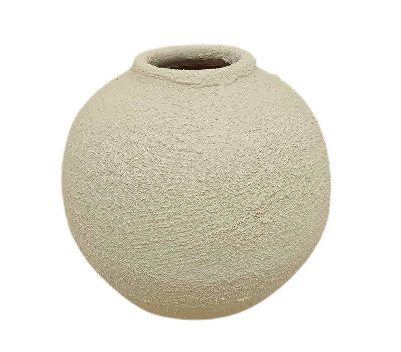 Jarrón De Bola De Relieve Blanco Nº 2