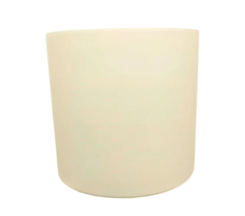 Macetero De Cerámica Cilindro Monocolor Blanco 36cm