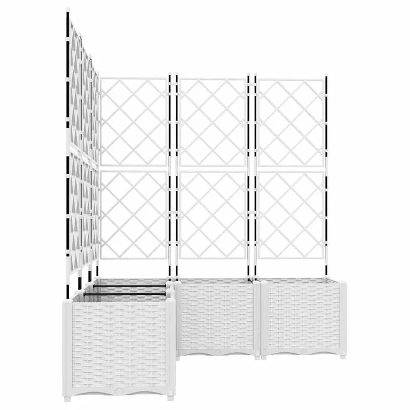 Macetero De Jardín 5 Uds. Blanco 120 X 120 X 143 Cm Pp