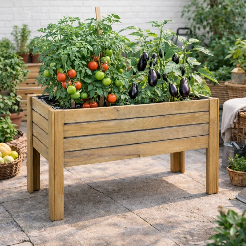 Mesa De Cultivo Mura Profunda 40cm Vidahuerto 120x80x80 Cm.