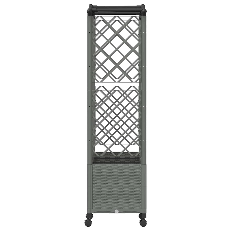 Cama Elevada Con Trellis Y Techo Gris Claro 163 X 40 X 144 Cm