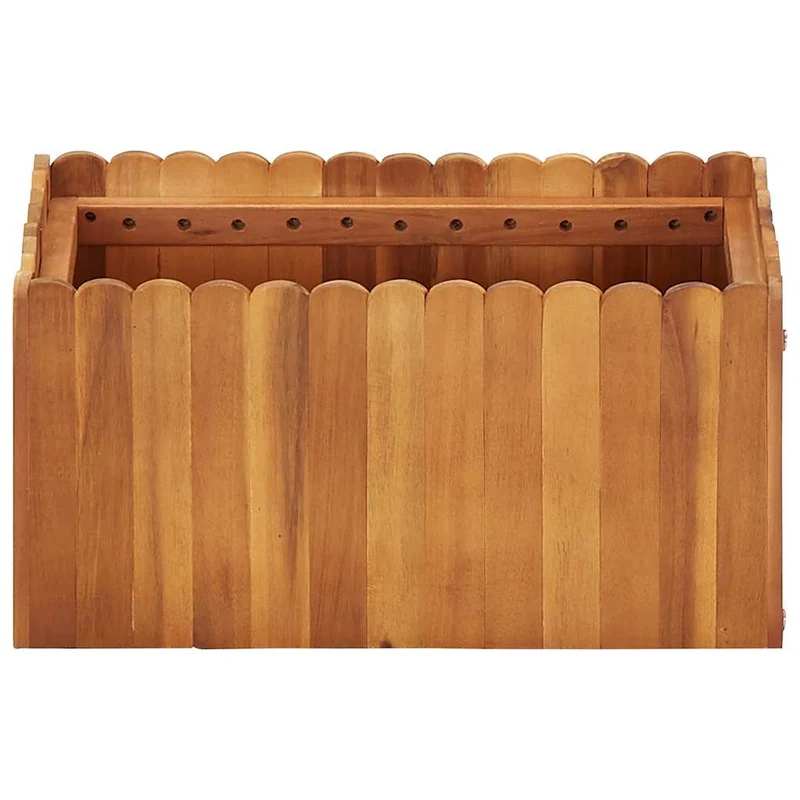 Arriate De Madera Maciza De Acacia 50x30x25 Cm