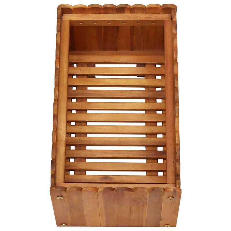 Arriate De Madera Maciza De Acacia 50x30x25 Cm