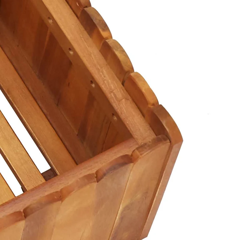 Arriate De Madera Maciza De Acacia 50x30x25 Cm