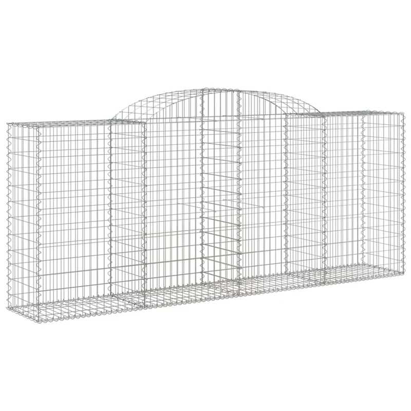 Cestas Gaviones 30 Uds Forma De Arco Hierro 300x50x120/140 Cm
