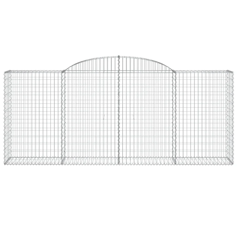 Cestas Gaviones 30 Uds Forma De Arco Hierro 300x50x120/140 Cm