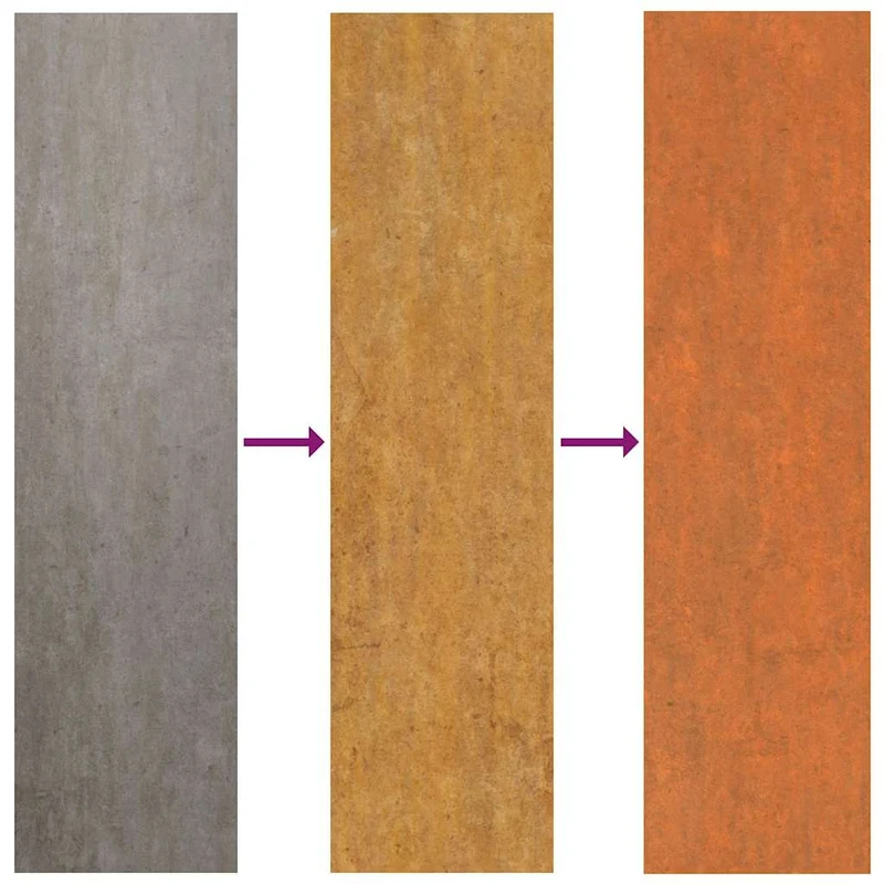 Arriate Oxidado De Acero Corten 480x80x45 Cm