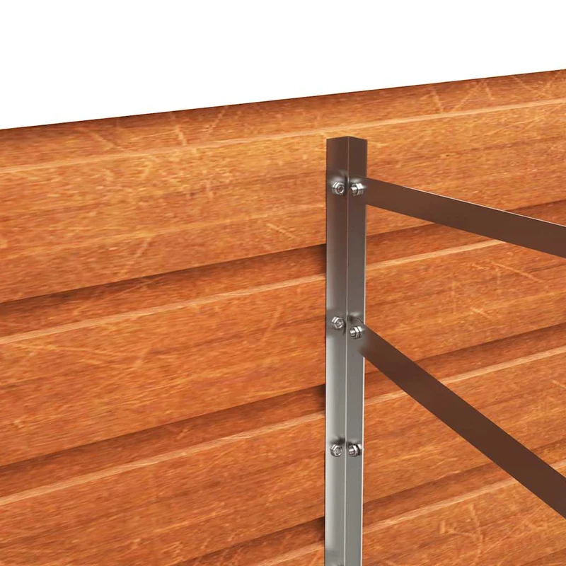 Arriate Oxidado De Acero Corten 480x80x45 Cm