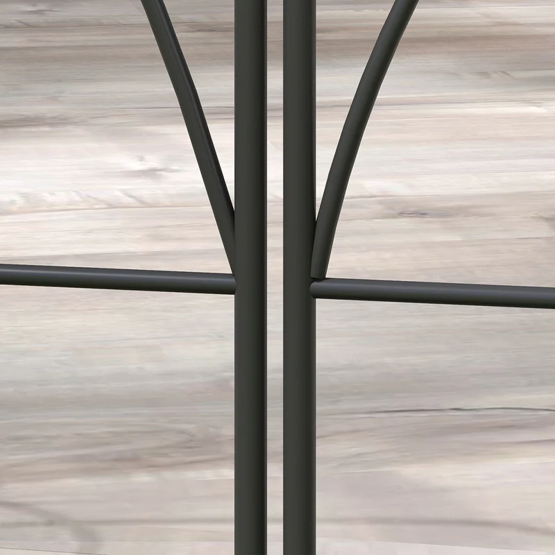 Outsunny Vallas De Jardín 205x45,5 Cm De Metal Combinación Libre Negro