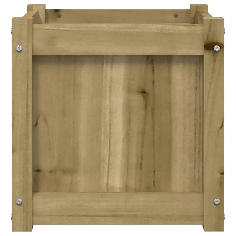 Jardinera Madera Maciza De Pino Impregnada 40x40x40 Cm