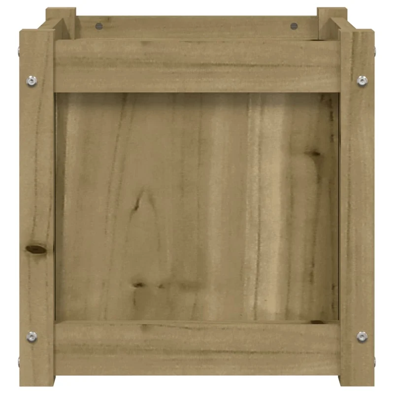Jardinera Madera Maciza De Pino Impregnada 40x40x40 Cm