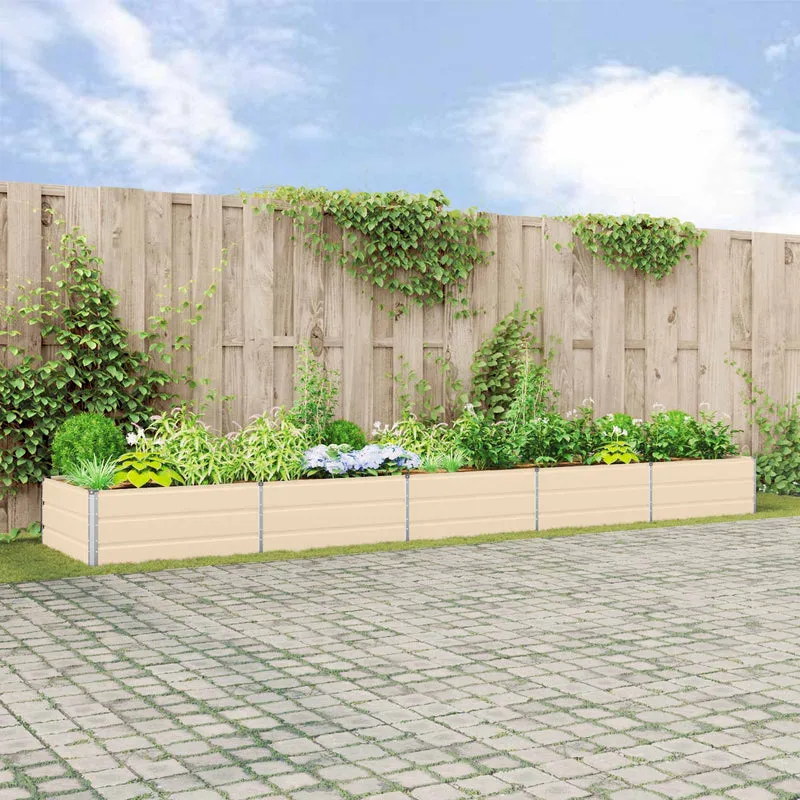 Jardinera Marfil 480 X 100 X 45 Cm Acero Galvanizado