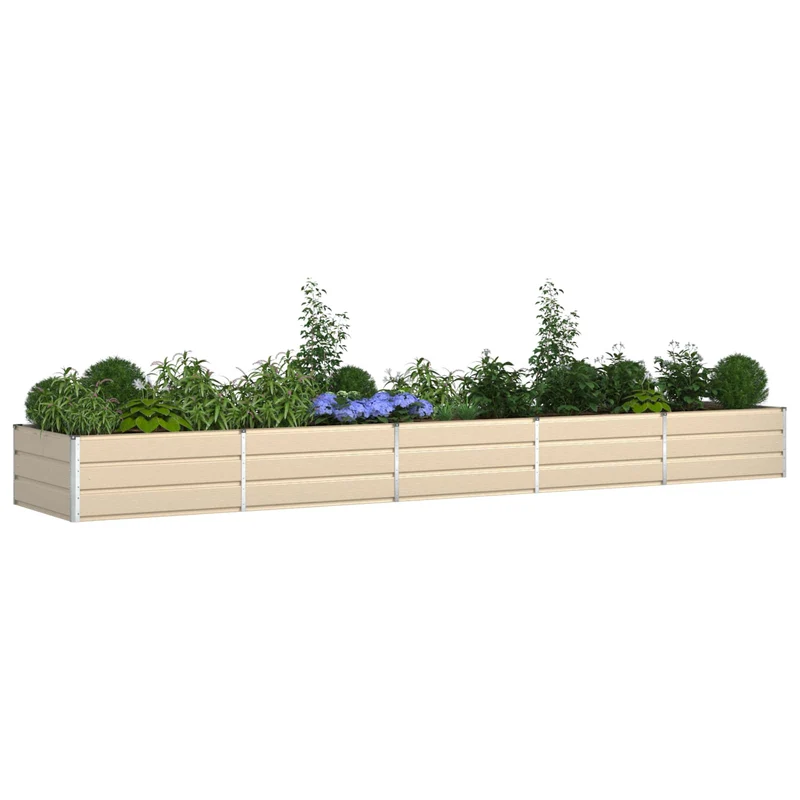 Jardinera Marfil 480 X 100 X 45 Cm Acero Galvanizado