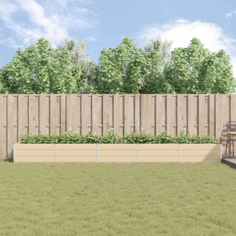 Jardinera Marfil 480 X 100 X 45 Cm Acero Galvanizado