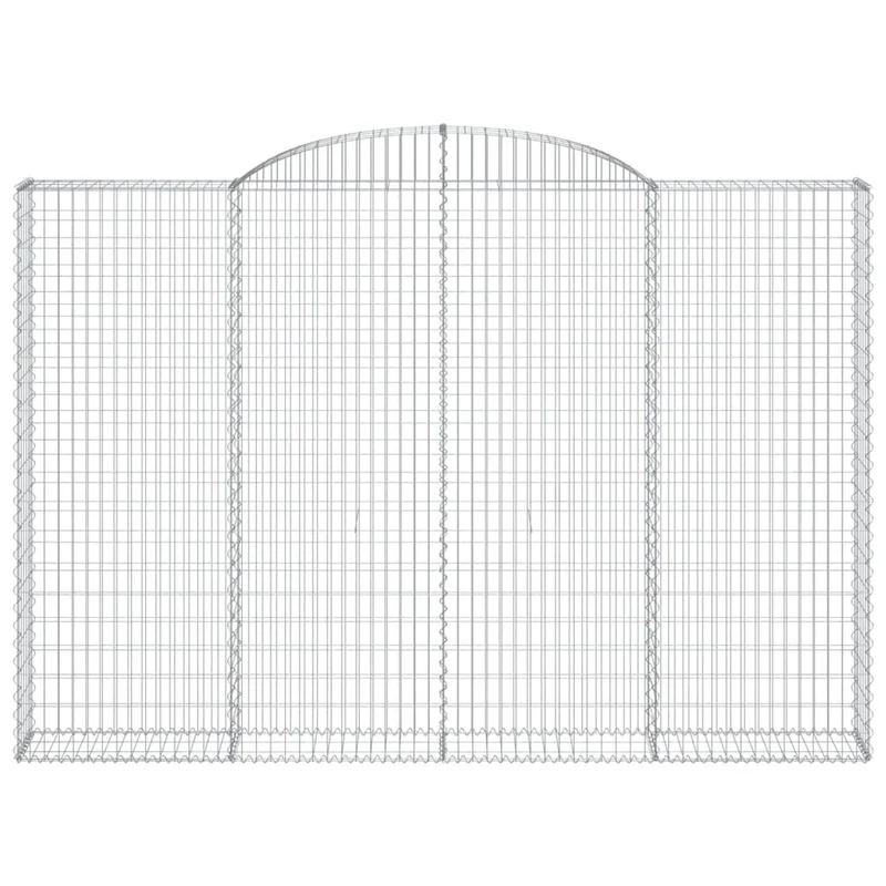 Cestas De Gaviones 5 Uds Forma De Arco Hierro 300x30x200/220 Cm