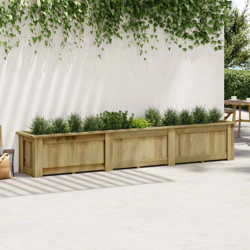 Arriate De Madera De Pino Impregnada 291x50x50 Cm