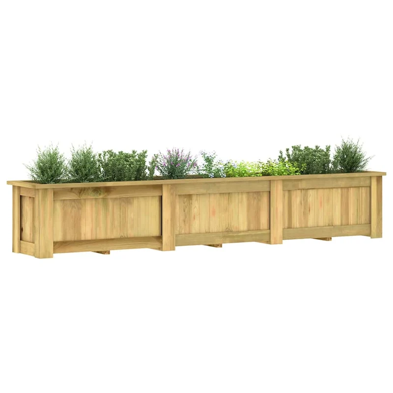 Arriate De Madera De Pino Impregnada 291x50x50 Cm