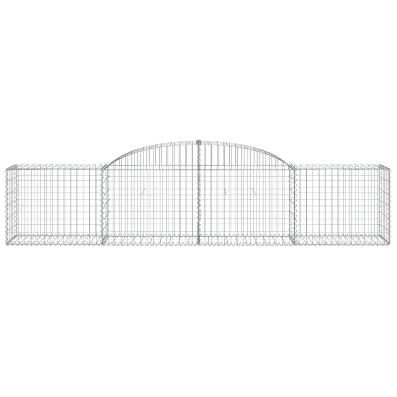 Cestas De Gaviones 25 Uds Forma De Arco Hierro 300x50x60/80 Cm