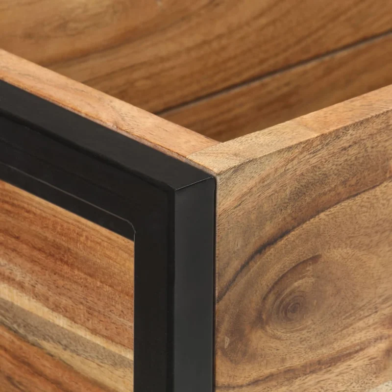 Jardinera De Madera Maciza De Acacia 90x20x68 Cm