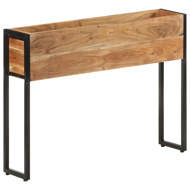 Jardinera De Madera Maciza De Acacia 90x20x68 Cm