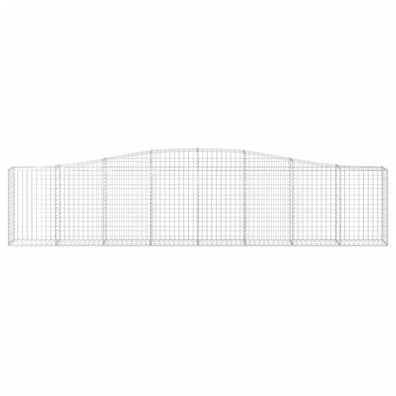 Cestas De Gaviones 3 Uds Forma De Arco Hierro 400x30x80/100 Cm