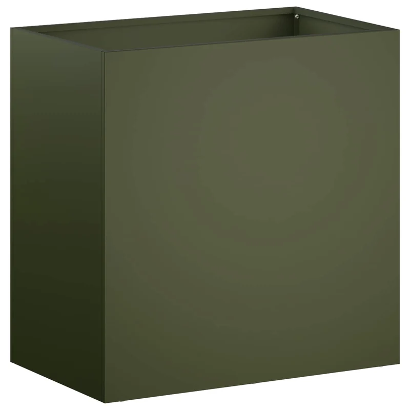 Macetero De Jardín 2 Uds. Verde Oliva 50 X 30 X 40 Cm