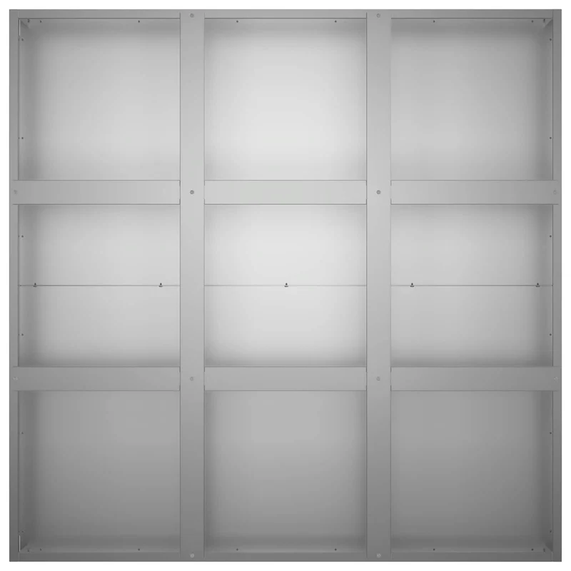 Macetero De Jardín Plateado 100 X 100 X 40 Cm Acero Galvanizado