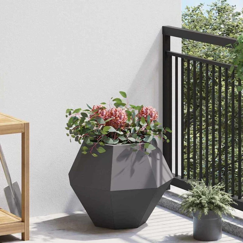 Jardinera Negro 50 X 50 X 40 Cm Acero