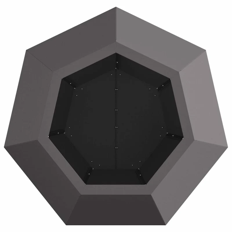 Jardinera Negro 50 X 50 X 40 Cm Acero