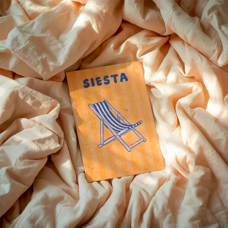 Postal Plantable Siesta Semillas de Tomate | Papel de Algodón Reciclado | Regalo Original - Resetea
